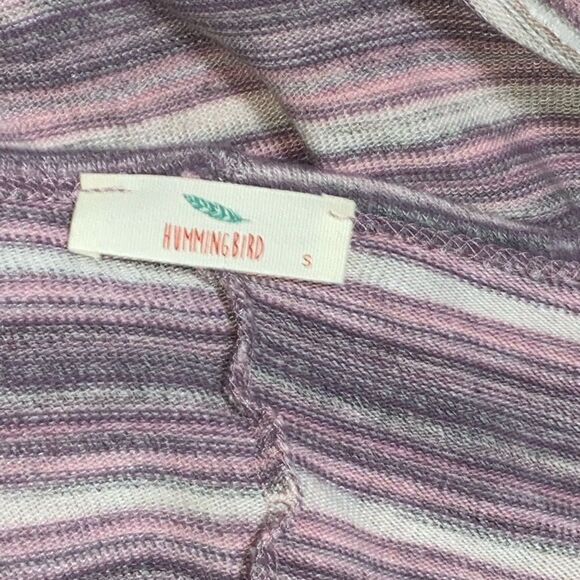 NWT Hummingbird Oversized Stripe Knit Top Boho Lagenlook Made in USA Size S - Picture 8 of 10